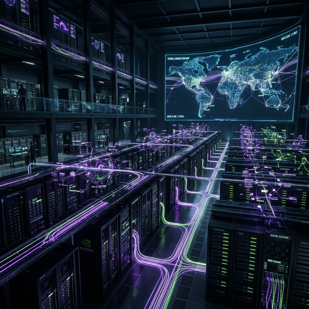 3D illustration of automated Telegram API server nodes delivering instant post views
